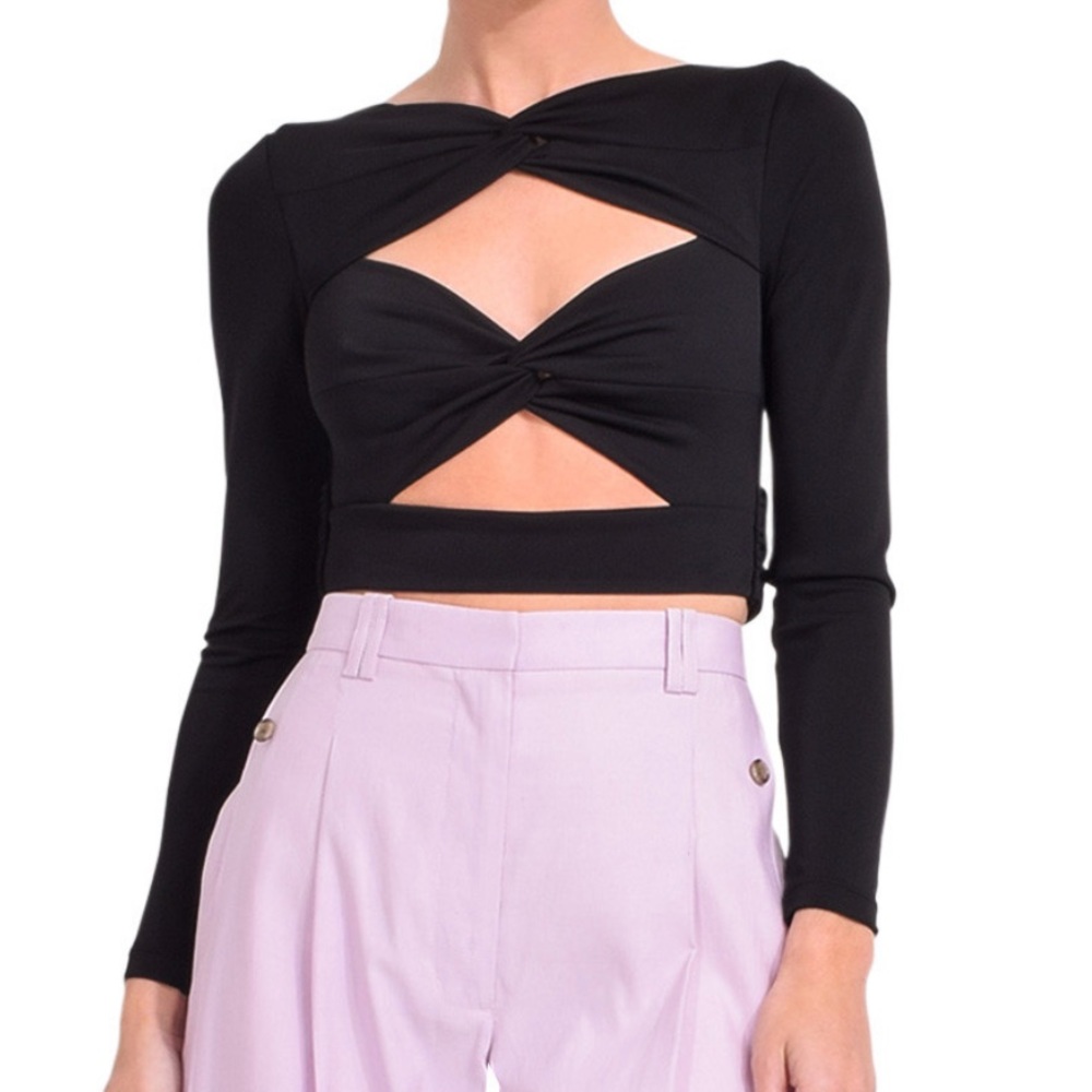 Alice + Olivia Amelie Twist Tie Top